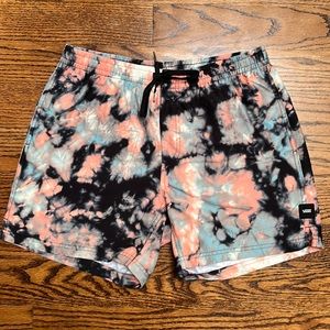 Vans Mixed Volley Black Tie Dye Board Shorts Men’s Size M